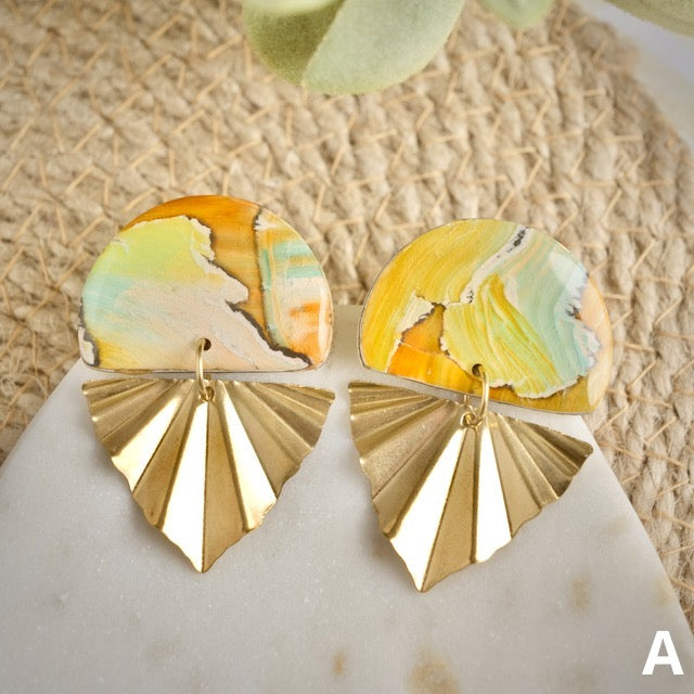Talbot Statement Studs in Painted Watercolour