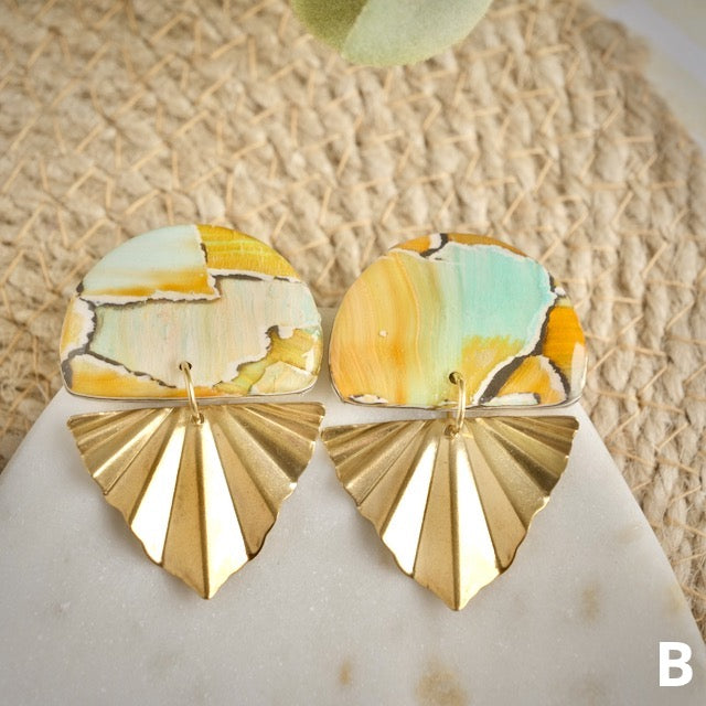 Talbot Statement Studs in Painted Watercolour