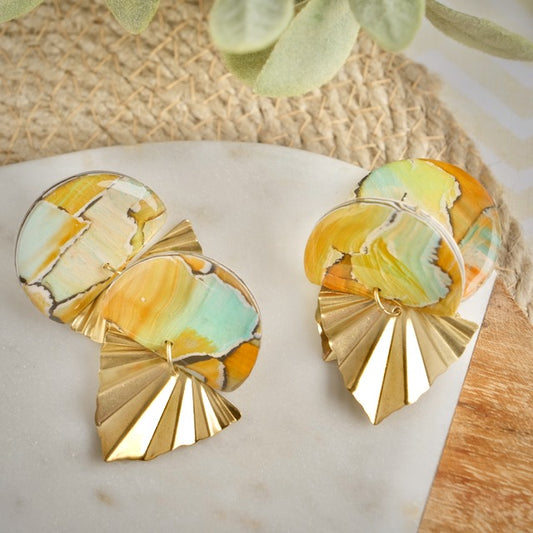Talbot Statement Studs in Painted Watercolour