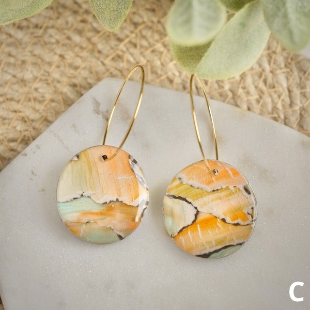 Carden Cirlce Hoops in Painted Watercolour