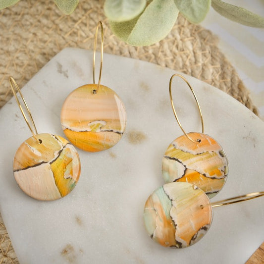 Carden Cirlce Hoops in Painted Watercolour