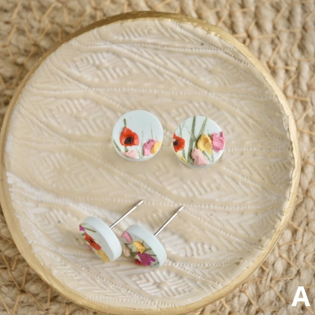 Micro Studs in Floral