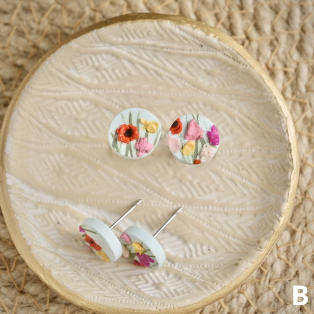 Micro Studs in Floral