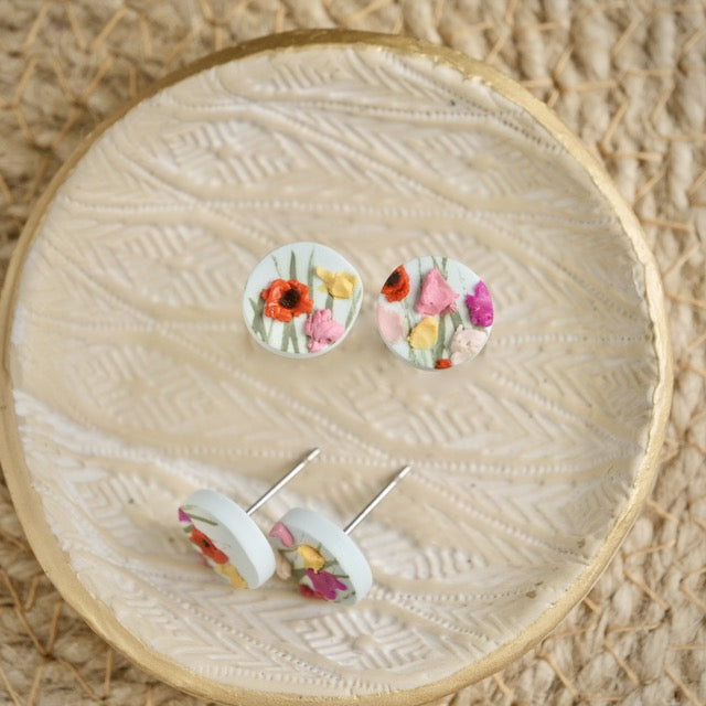 Micro Studs in Floral