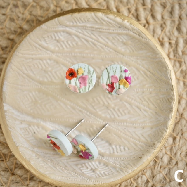 Micro Studs in Floral