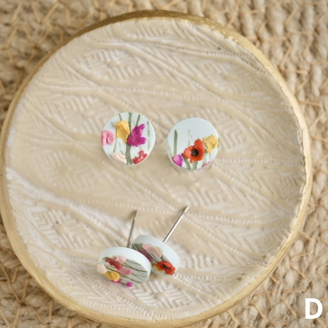 Micro Studs in Floral