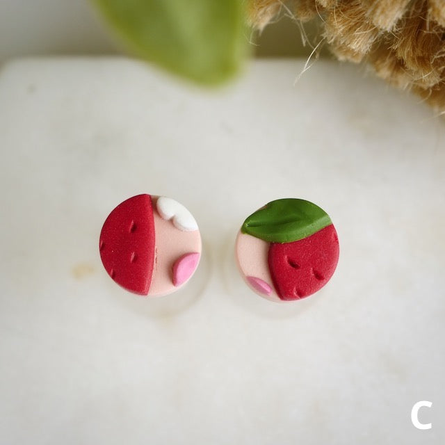 Micro Studs in Strawberry Slices