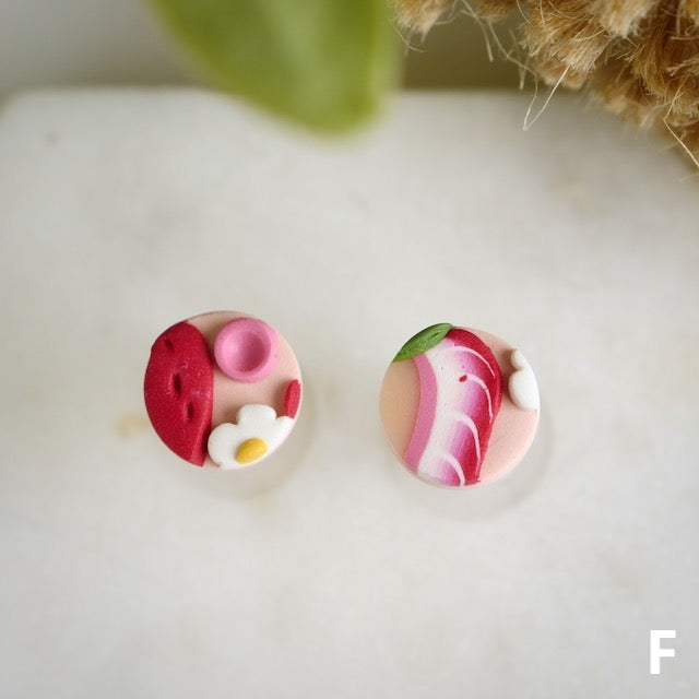 Micro Studs in Strawberry Slices