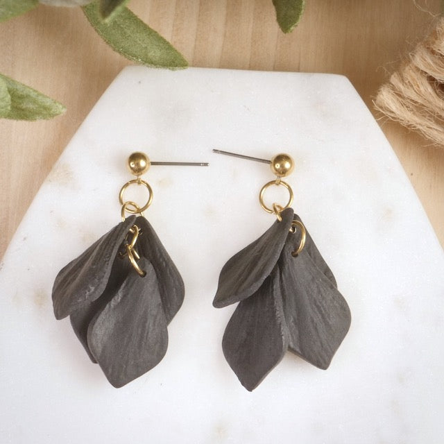 Black Petal Dangles