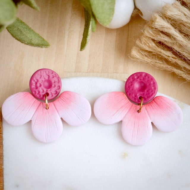Pink Daisy Dangles