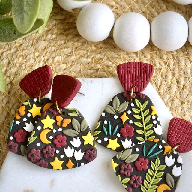 Woolwich Dangles in Midnight Floral