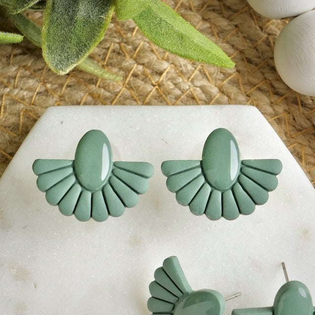 Studs in Sage Green