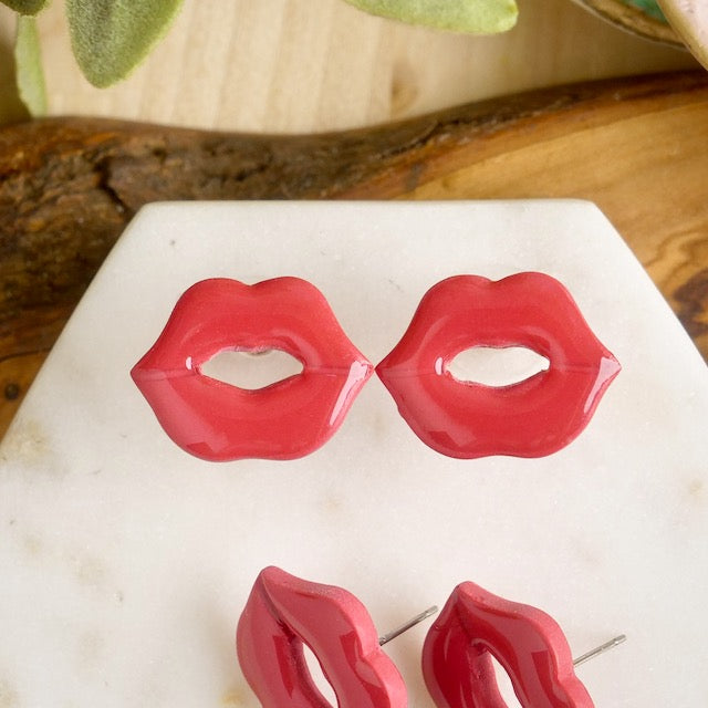 Lip Studs in Red