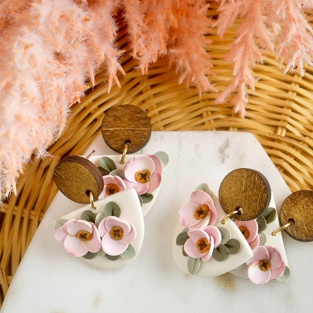 Merion Dangles in Pink Floral