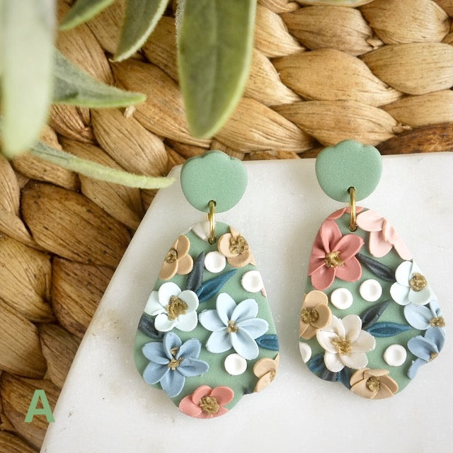 Fairmeadow Dangles in Teacup Floral