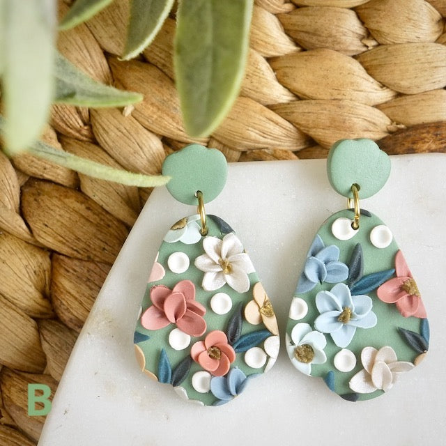 Fairmeadow Dangles in Teacup Floral