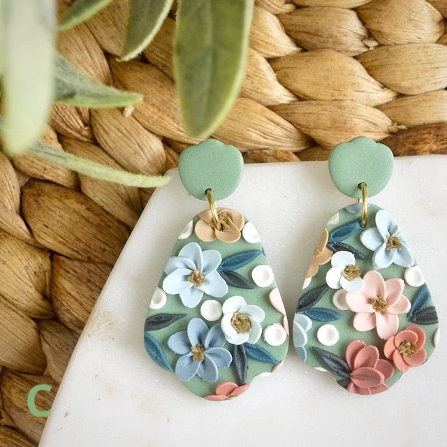 Fairmeadow Dangles in Teacup Floral