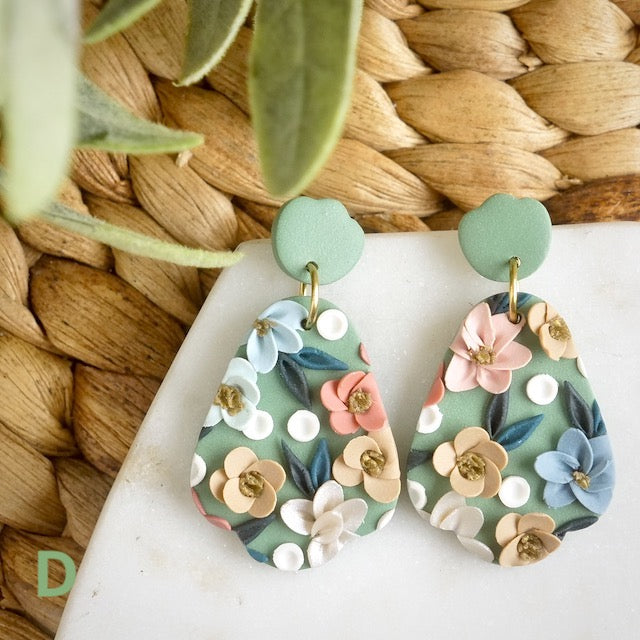Fairmeadow Dangles in Teacup Floral
