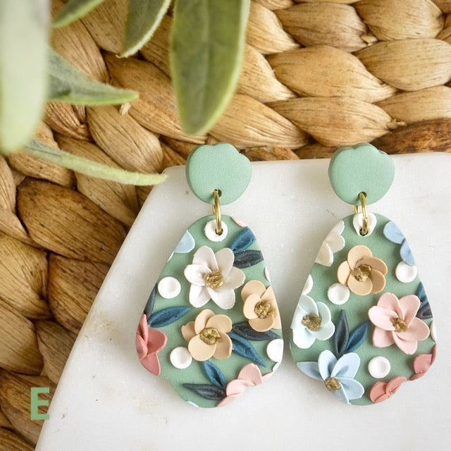 Fairmeadow Dangles in Teacup Floral