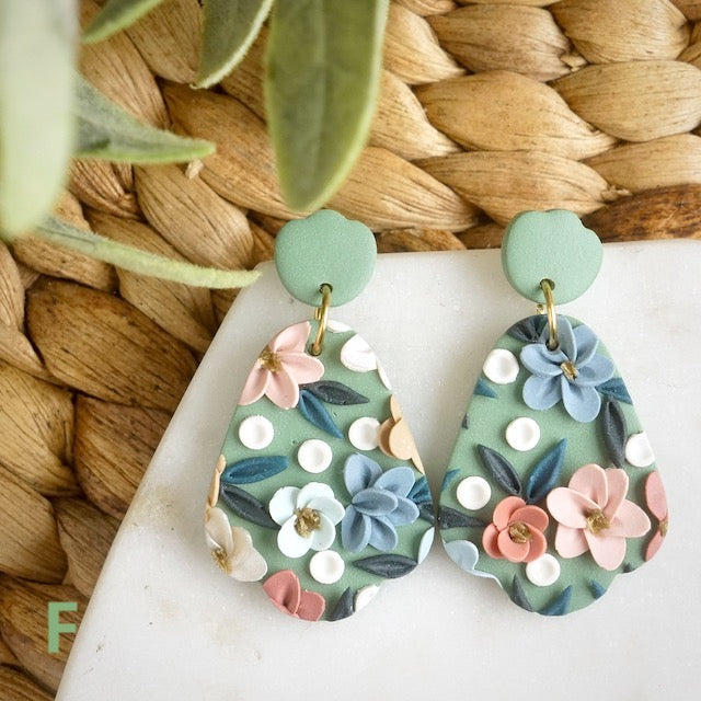 Fairmeadow Dangles in Teacup Floral