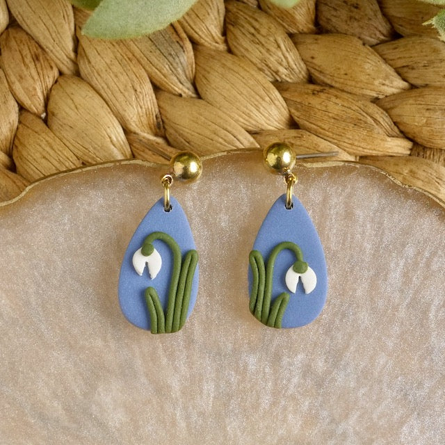 Brombal Dangles in Snowdrop