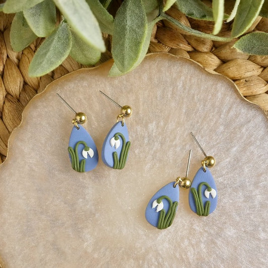 Brombal Dangles in Snowdrop