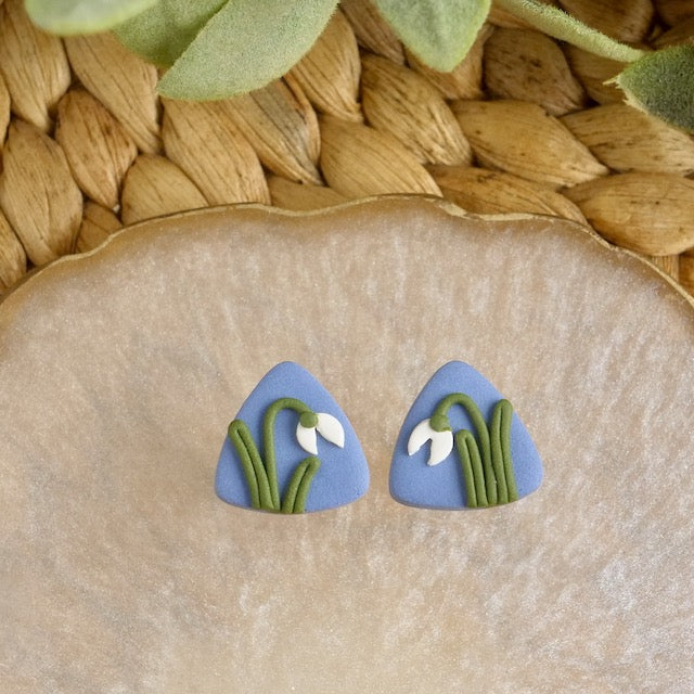 Reuleaux Studs in Snowdrop
