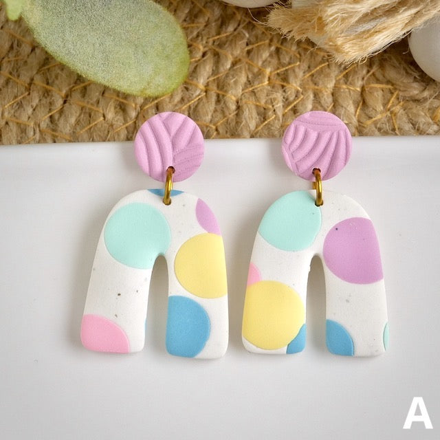 Ramona Dangles in Pastel Polka Dots