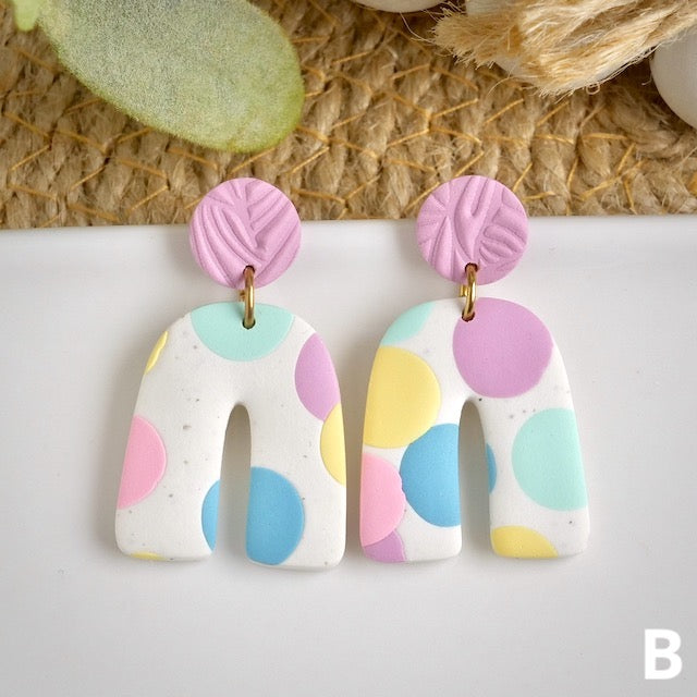 Ramona Dangles in Pastel Polka Dots