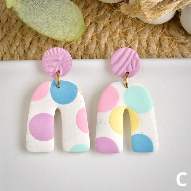Ramona Dangles in Pastel Polka Dots