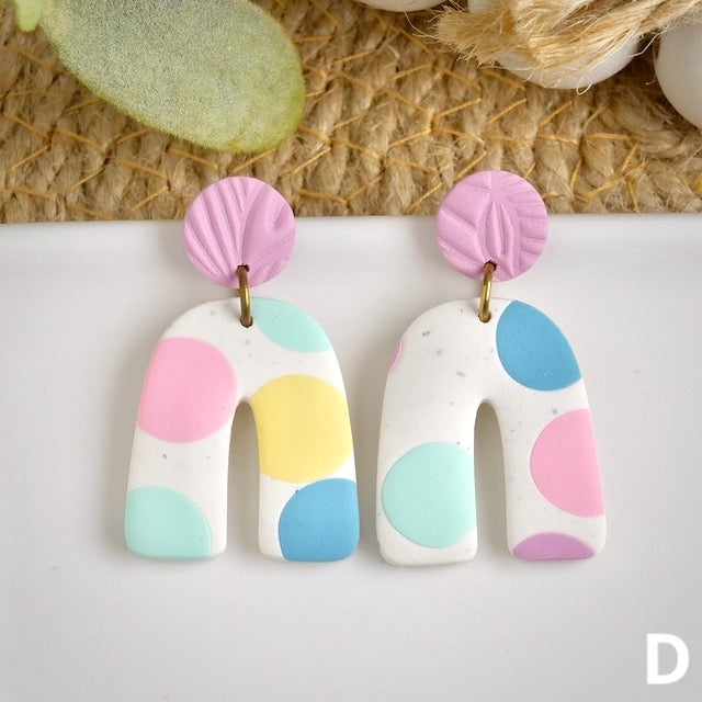 Ramona Dangles in Pastel Polka Dots