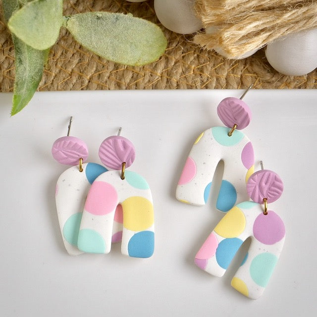 Ramona Dangles in Pastel Polka Dots