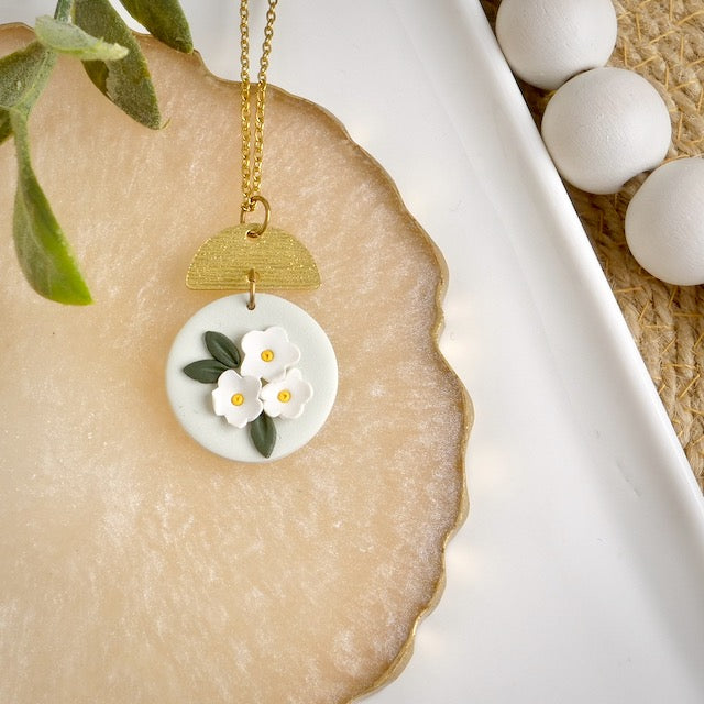 Carden Circle Necklace in Floral