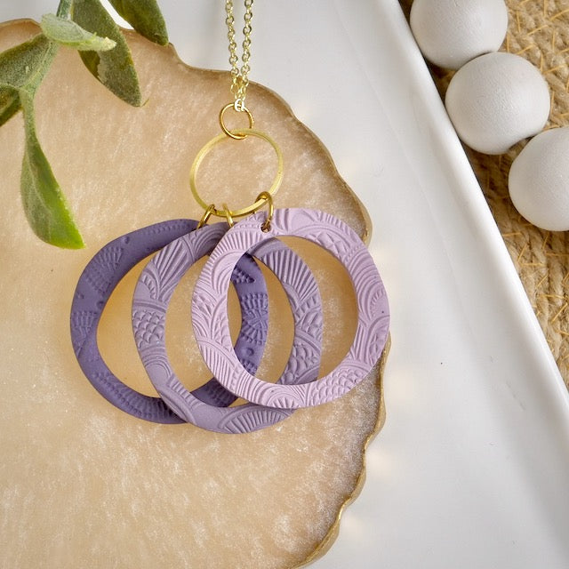 Necklace in Purple Rings