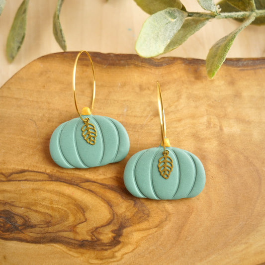 Pumpkin Hoops in Teal