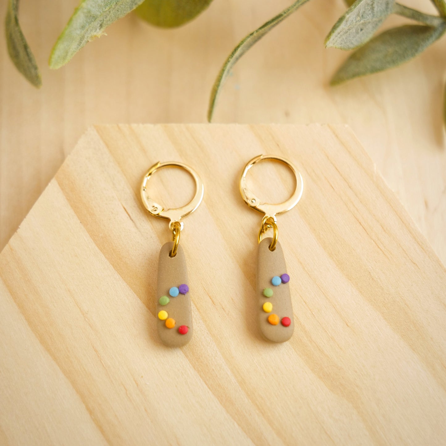 Art Palette Dangles with Lever Back Earring Hooks