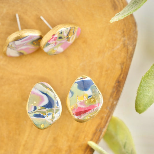 Aqua Stone Studs