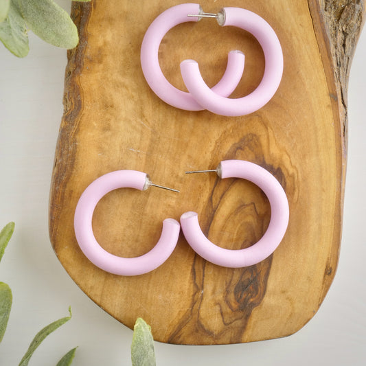Clay Hoop in Pink