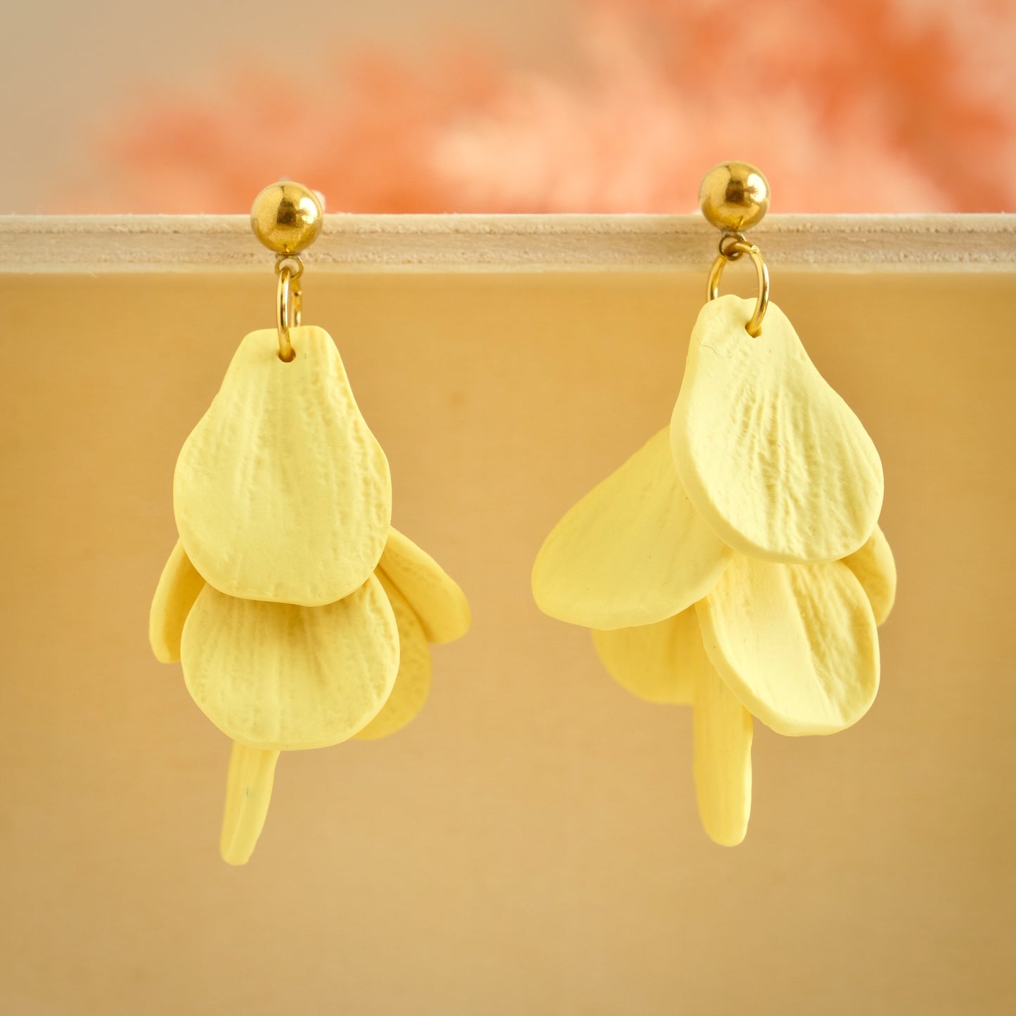 Petal Dangles in Soft Yellow
