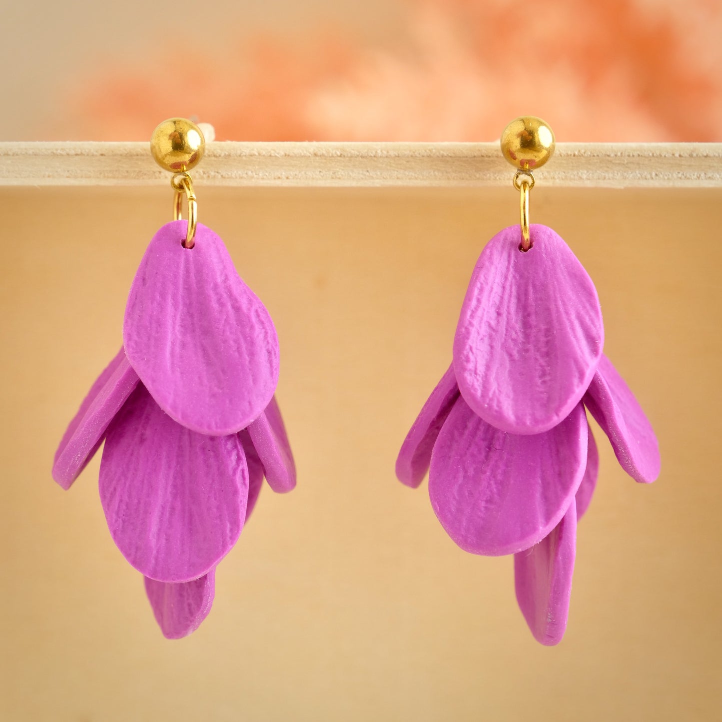 Petal Dangles in Magenta