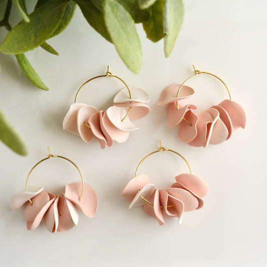 Petal Hoops in Pink Gradient