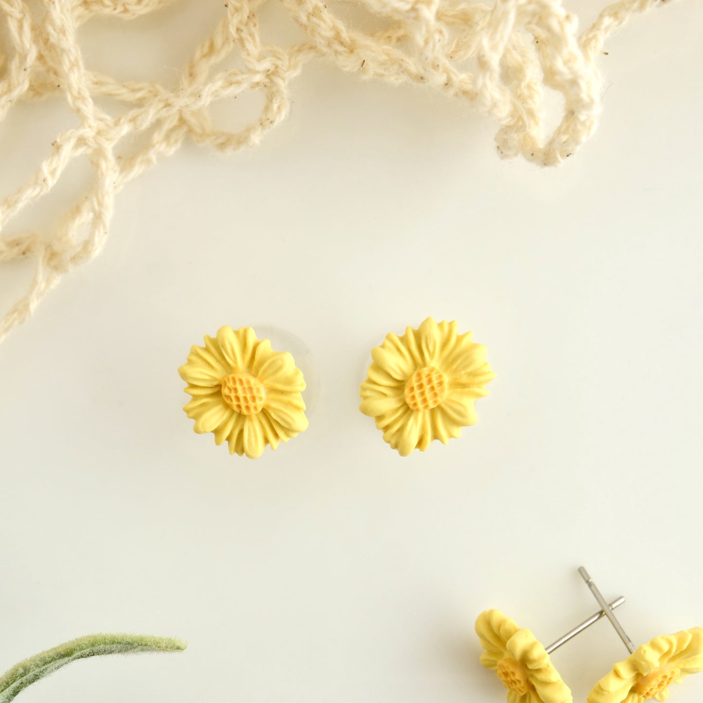 Daisy Studs in Yellow