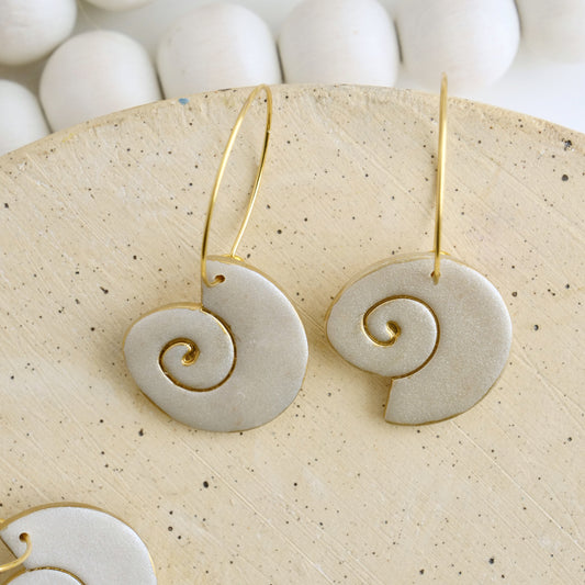 Seashell Hoops