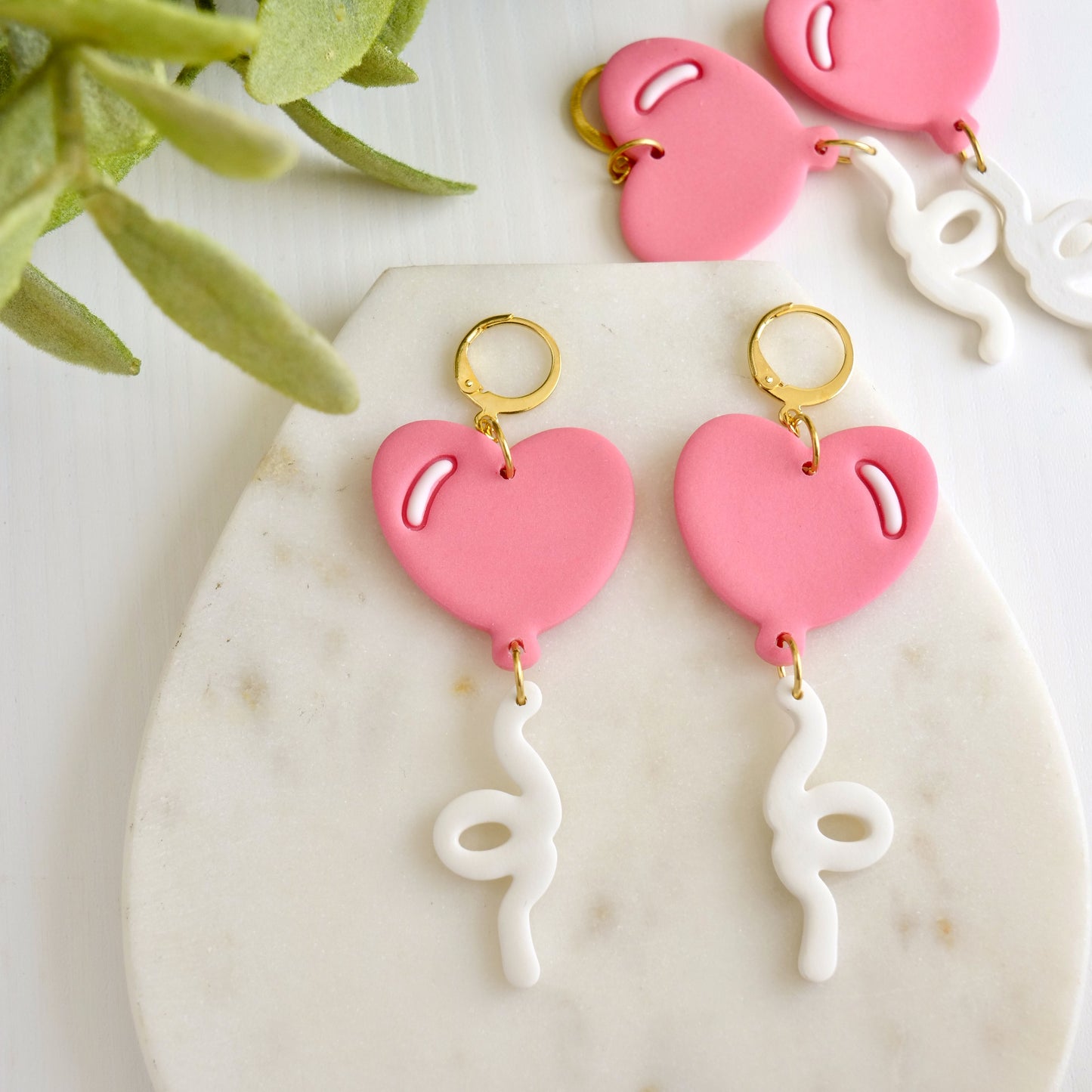 Pink Heart Balloon Dangles