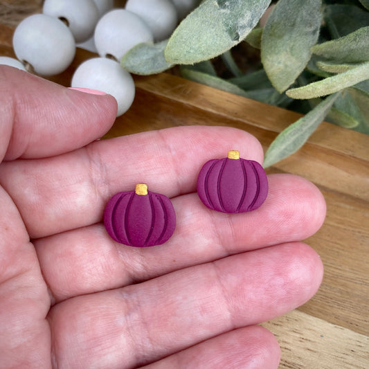 Pumpkin Studs in Purple Turnip