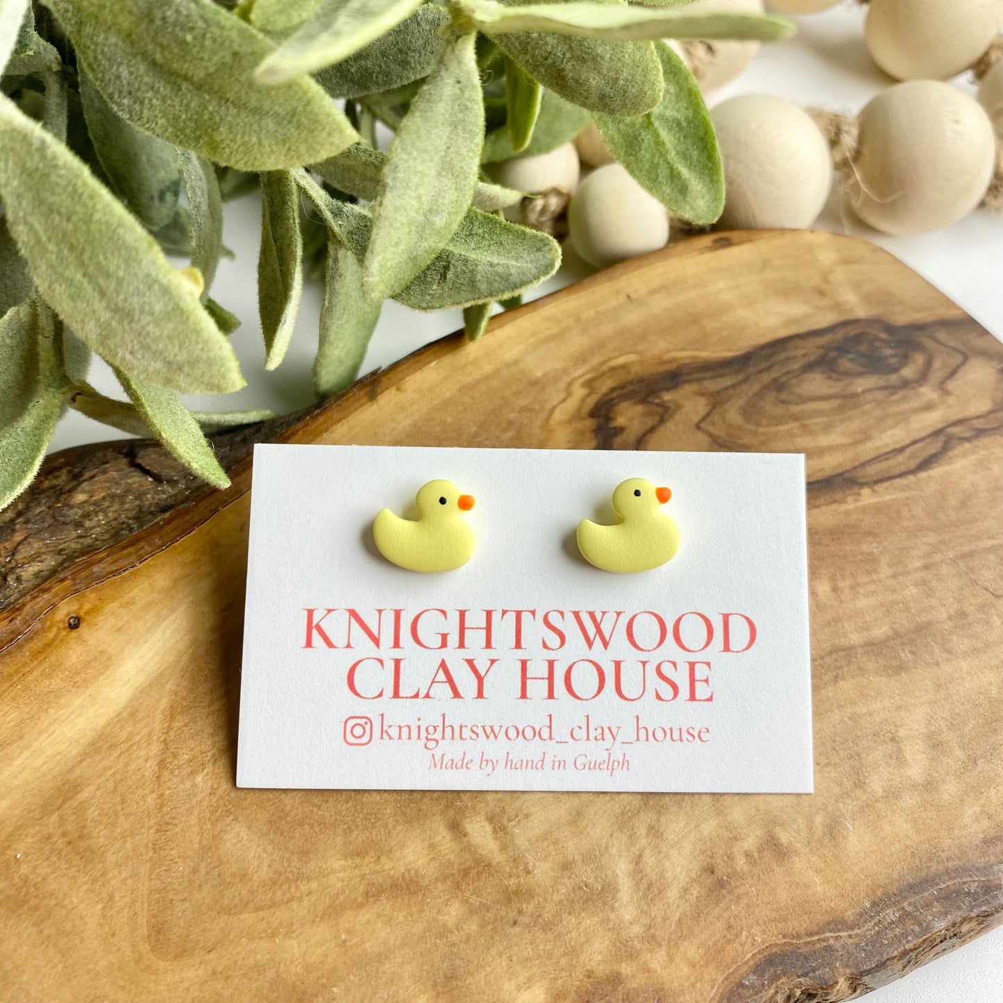 Yellow Duckie Studs