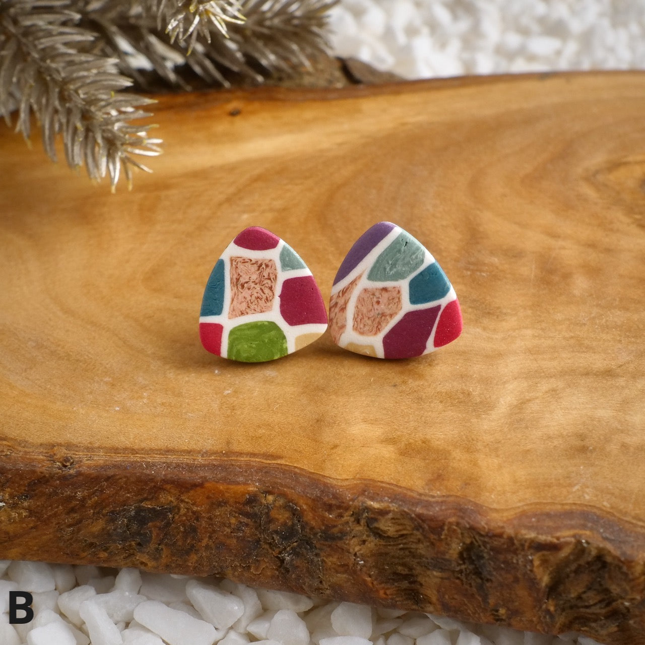 Reuleaux Studs in Stained Glass