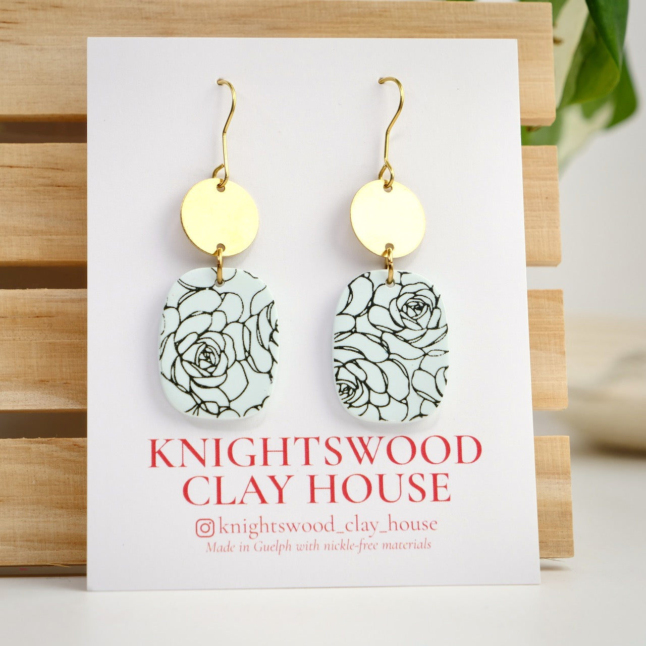 Regent Dangles in Rose Print