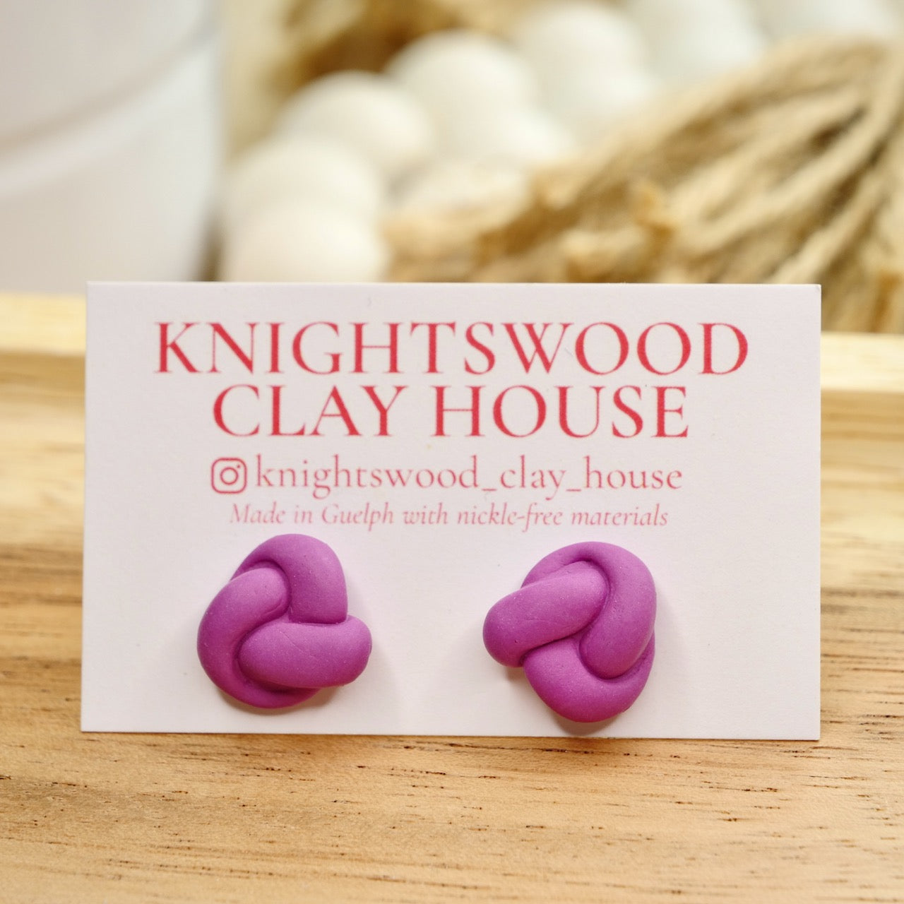 Knot Studs in Various Colors