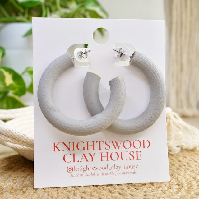 Clay Hoops in Grey